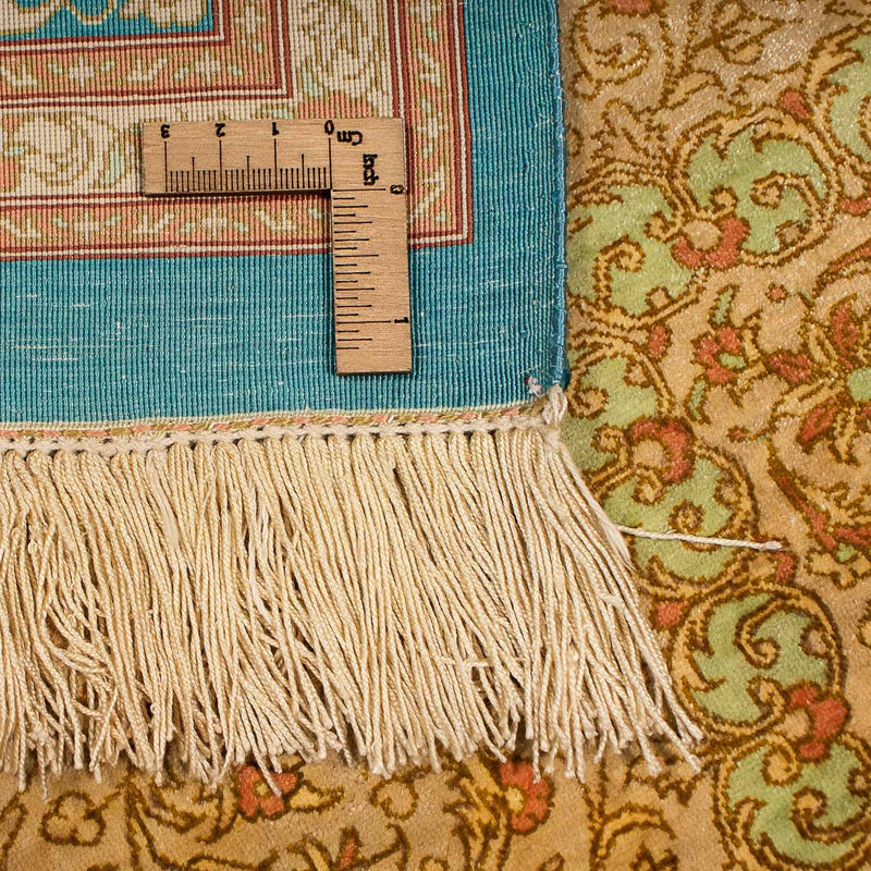 Jedwabny dywan - Ghom Silk - Premium - 188 x 130 cm - beżowy