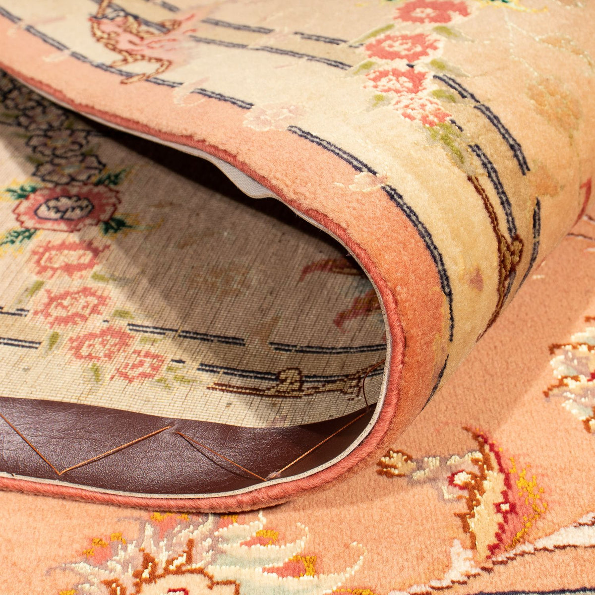 Dywan perski - Tabriz - Królewski kwadratowy  - 204 x 192 cm - jasna czerwień