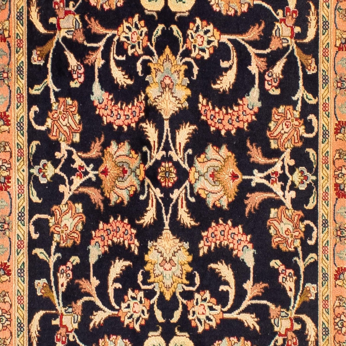 Biegacz Dywan perski - Tabriz - Królewski - 295 x 65 cm - ciemnoniebieski