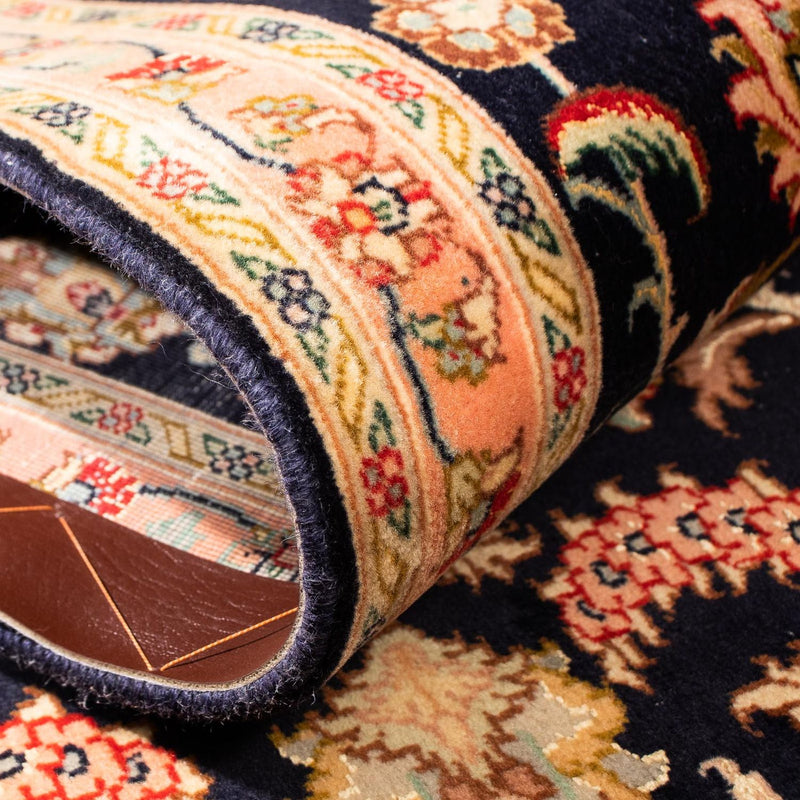 Biegacz Dywan perski - Tabriz - Królewski - 295 x 65 cm - ciemnoniebieski