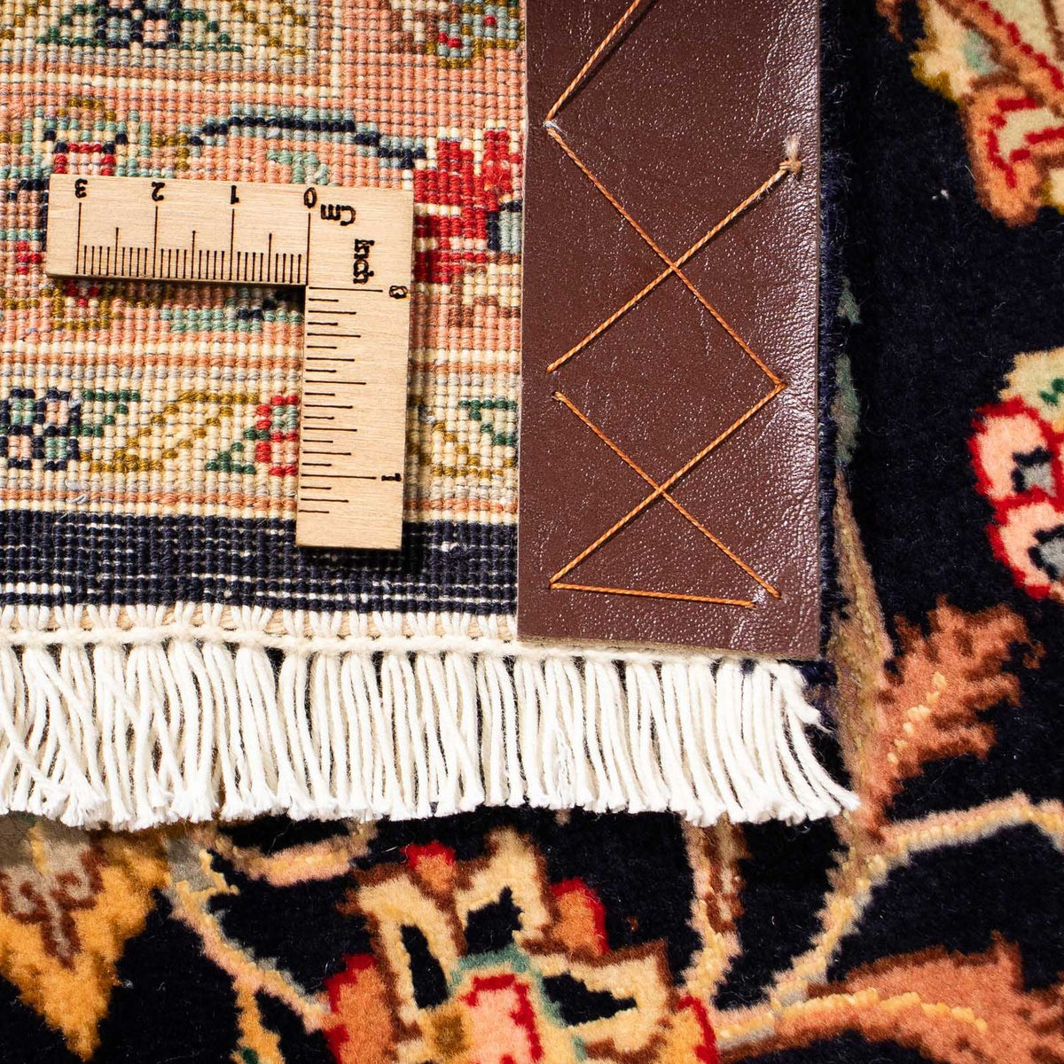 Biegacz Dywan perski - Tabriz - Królewski - 295 x 65 cm - ciemnoniebieski