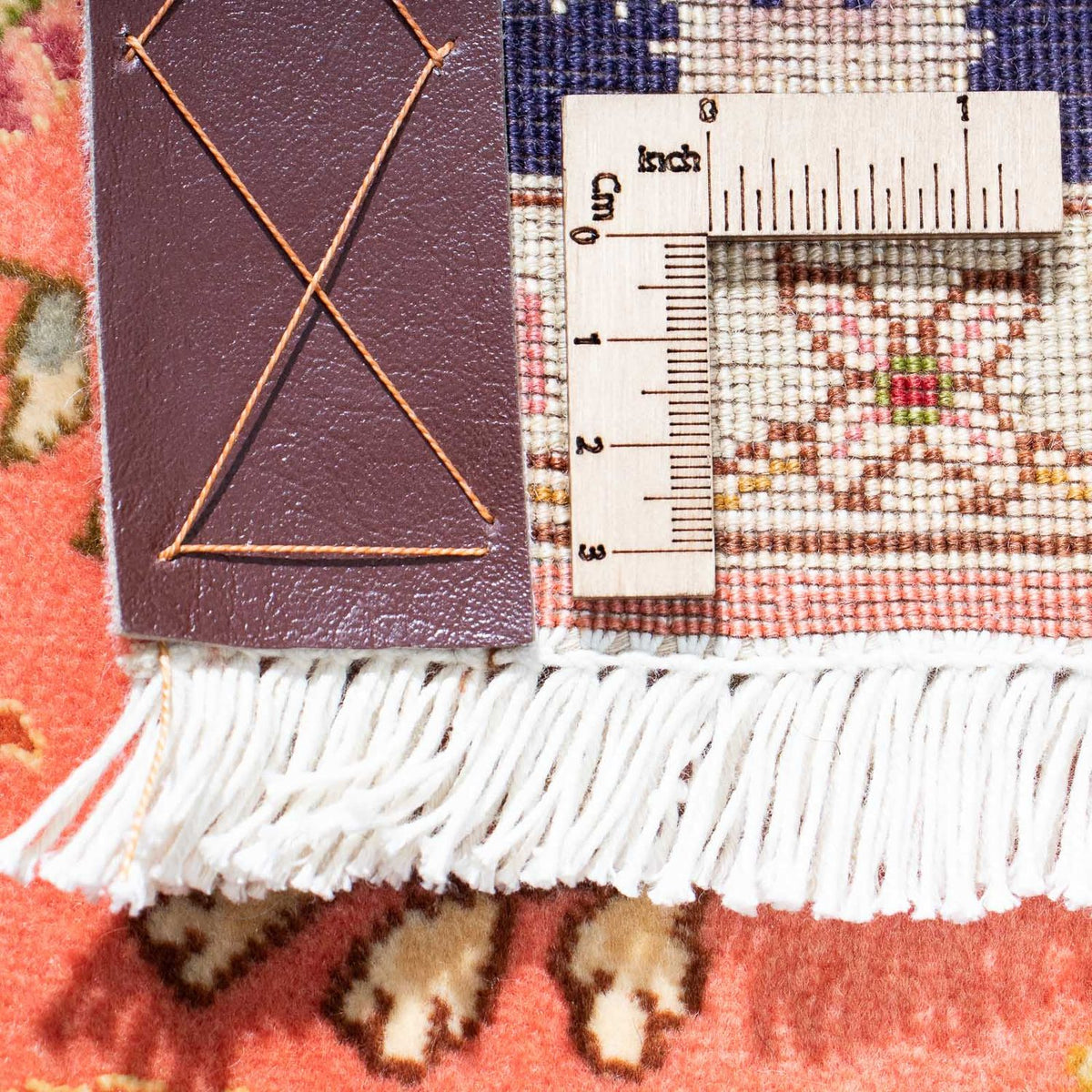 Biegacz Dywan perski - Tabriz - Królewski - 198 x 80 cm - jasna czerwień