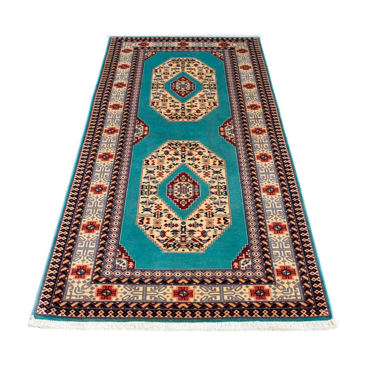 Biegacz Dywan perski - Tabriz - Królewski - 190 x 75 cm - niebieski