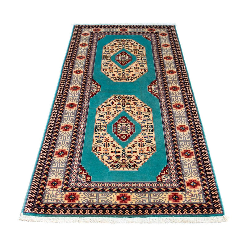 Biegacz Dywan perski - Tabriz - Królewski - 190 x 75 cm - niebieski