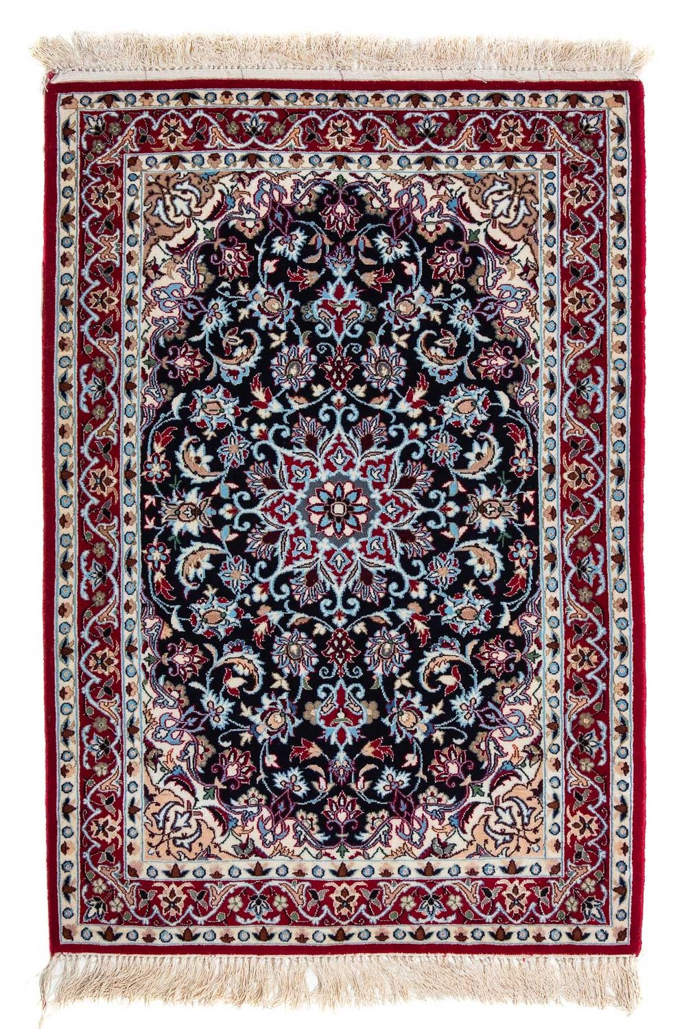 Dywan perski - Isfahan - Premium - 104 x 72 cm - ciemna czerwień