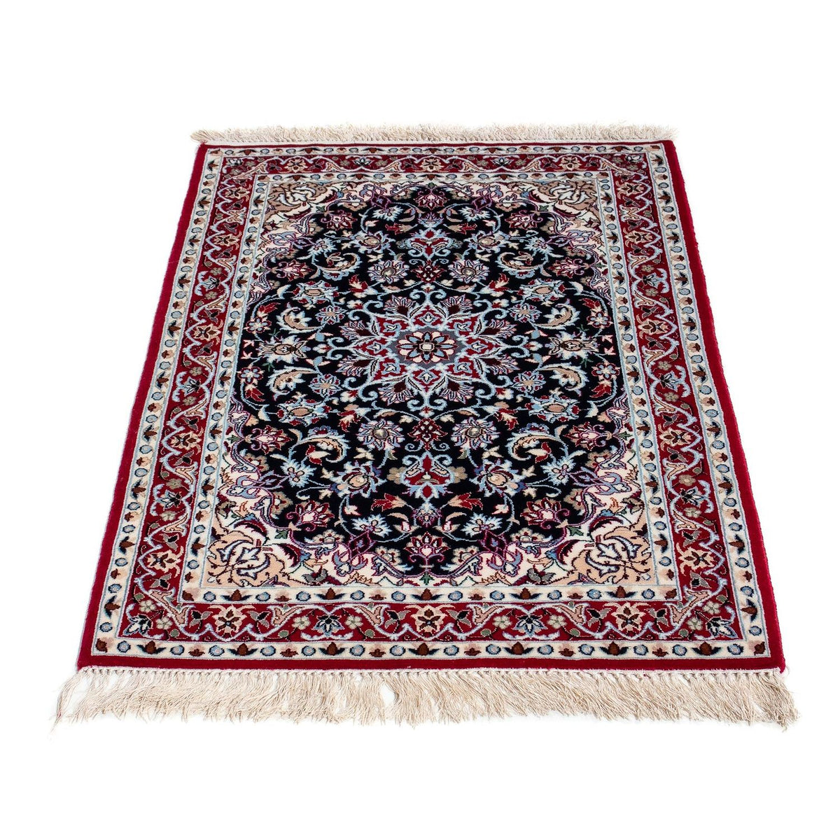 Dywan perski - Isfahan - Premium - 104 x 72 cm - ciemna czerwień