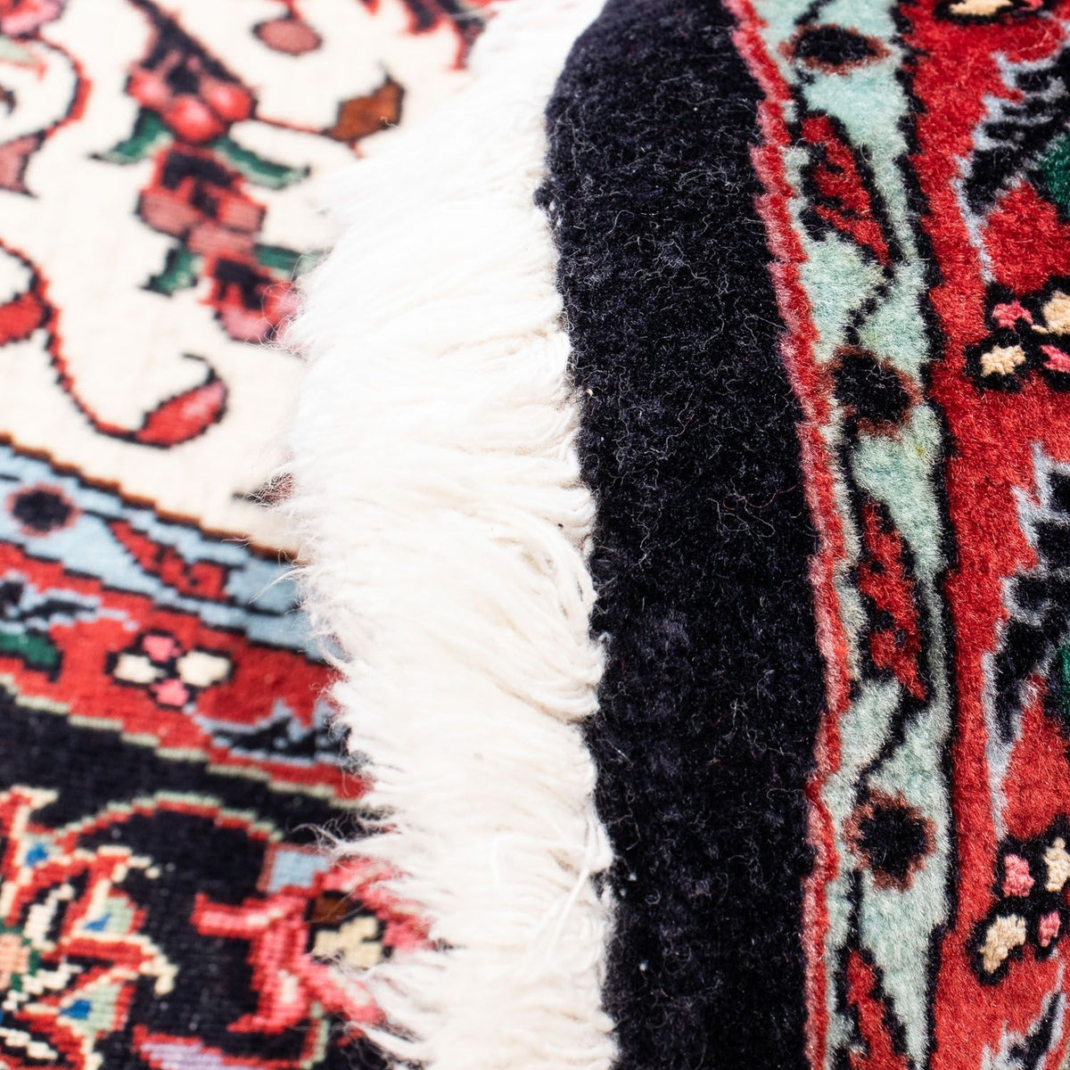 Dywan perski - Bijar okrągły  - 150 x 150 cm - ciemna czerwień