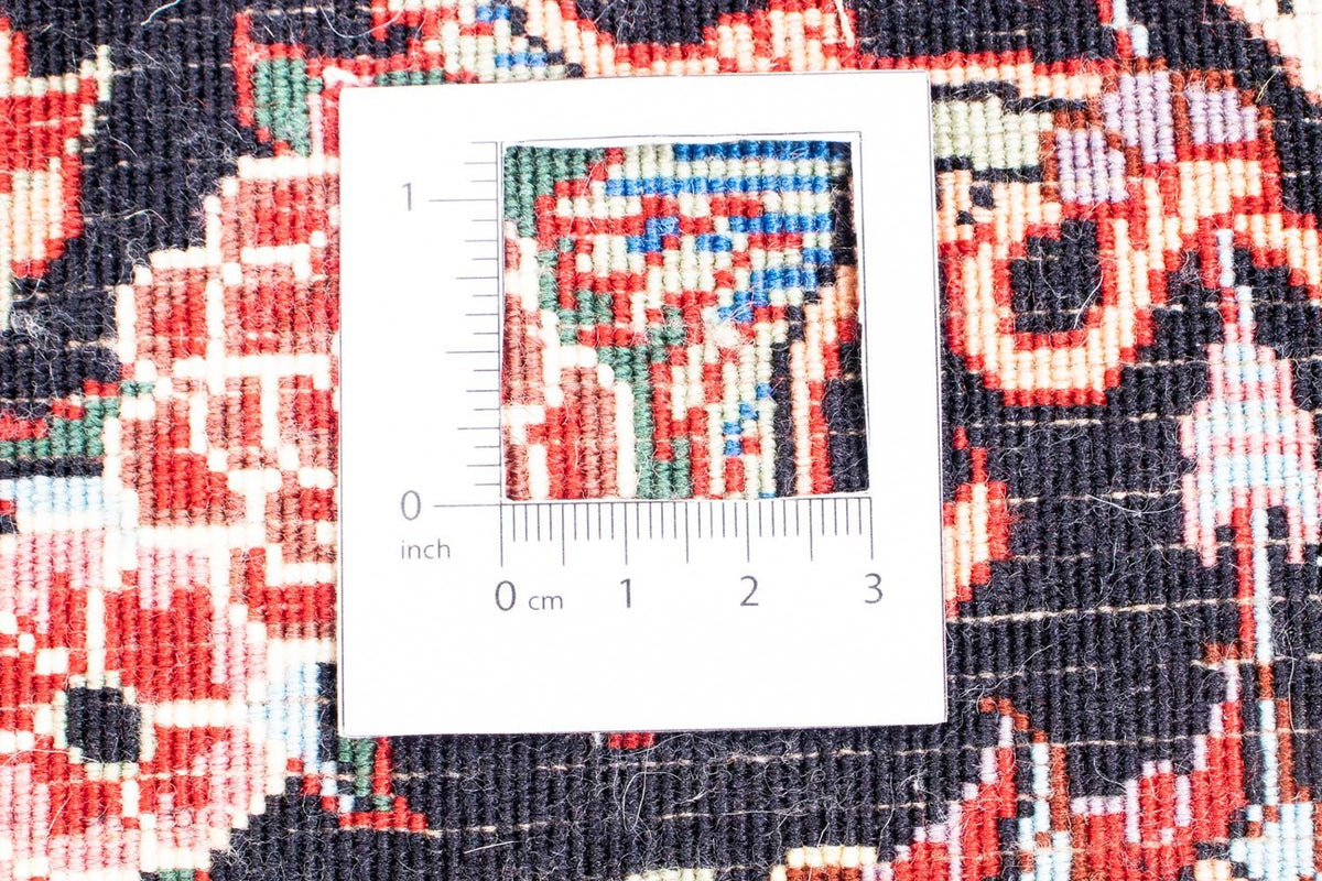 Dywan perski - Bijar okrągły  - 250 x 250 cm - ciemna czerwień