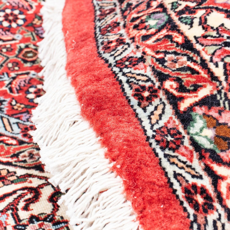 Dywan perski - Bijar okrągły  - 205 x 205 cm - ciemna czerwień