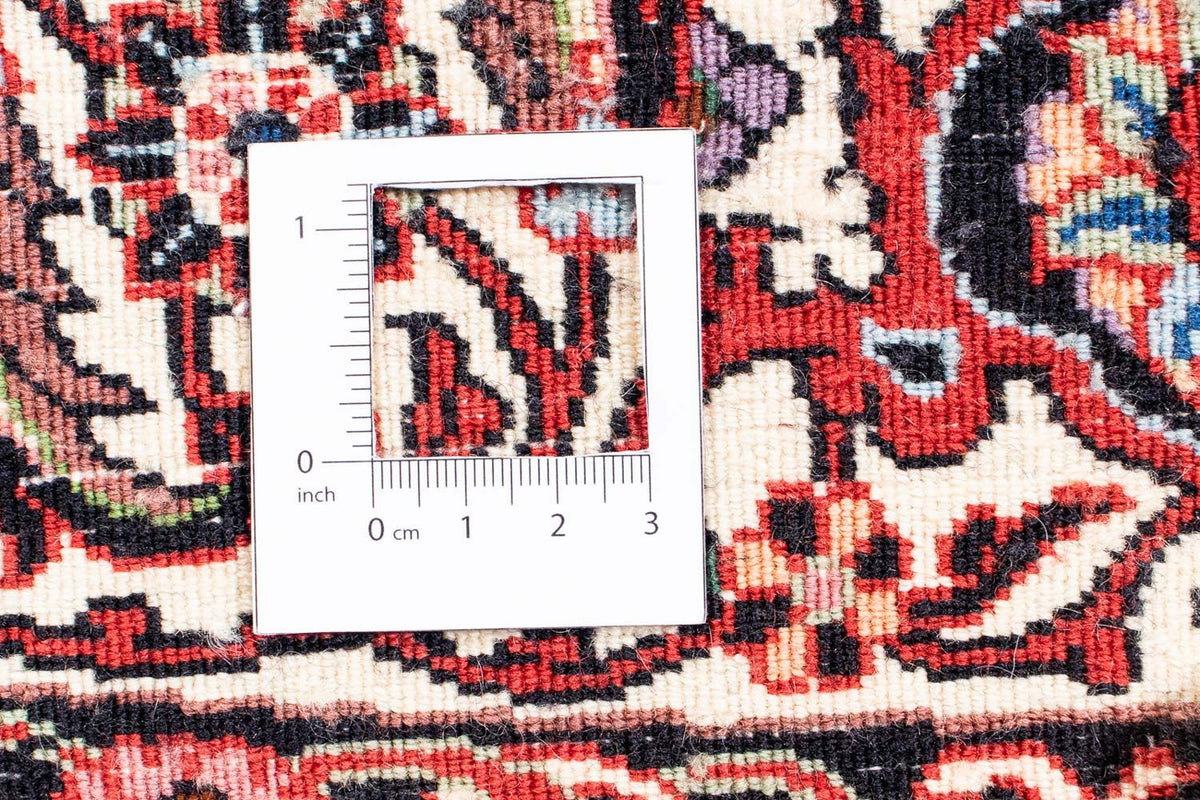 Dywan perski - Bijar okrągły  - 205 x 205 cm - ciemna czerwień