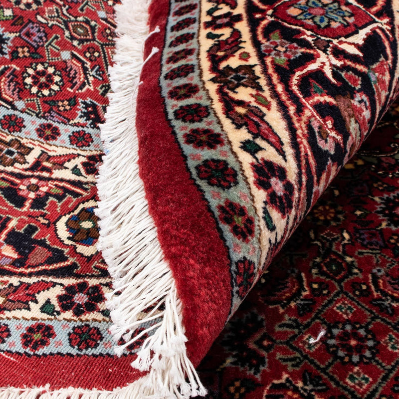 Dywan perski - Bijar okrągły  - 154 x 154 cm - ciemna czerwień