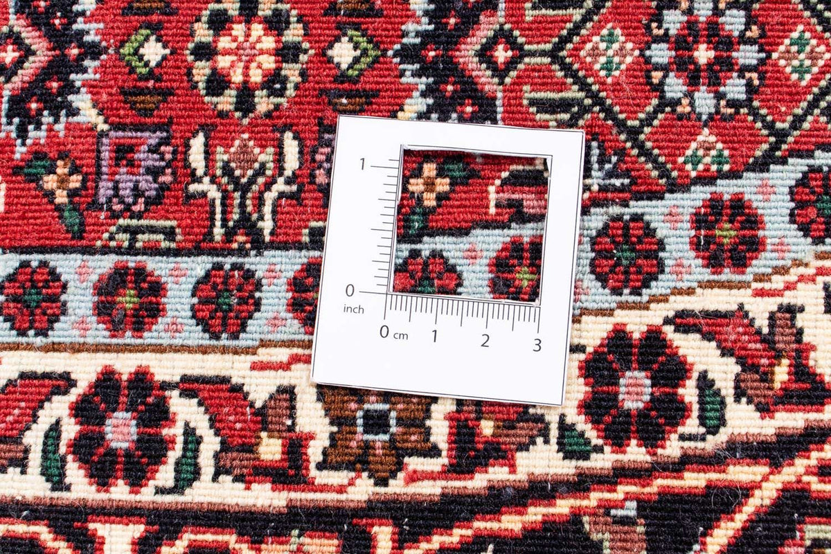 Dywan perski - Bijar okrągły  - 154 x 154 cm - ciemna czerwień