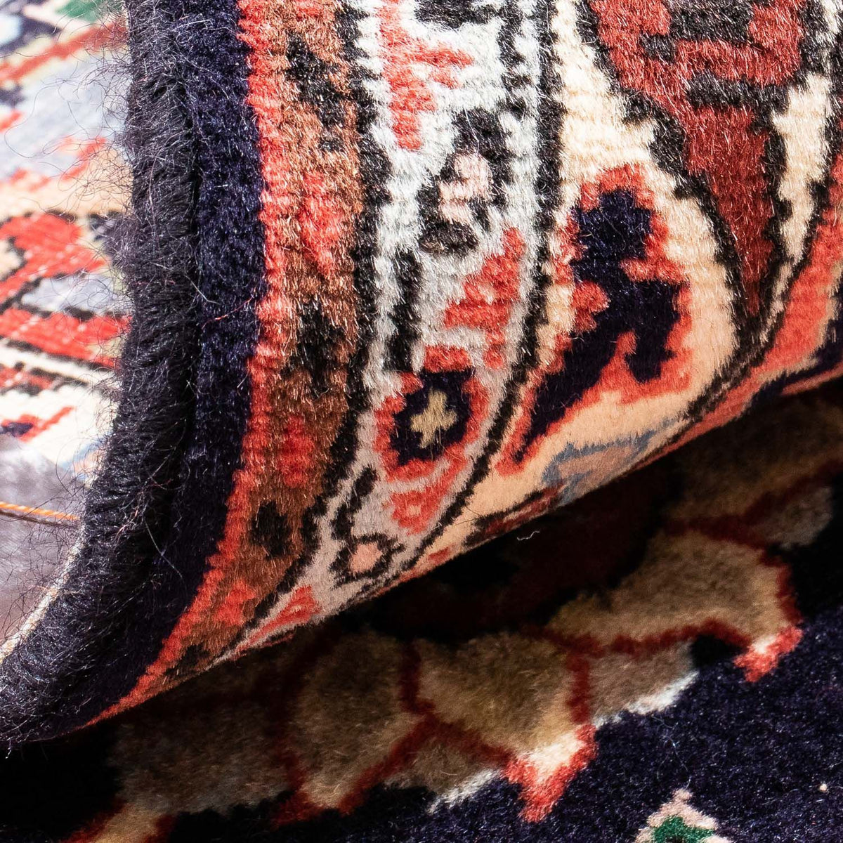 Dywan perski - Bijar - 248 x 150 cm - ciemnoniebieski