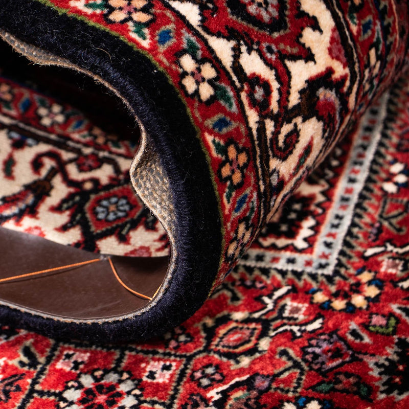 Biegacz Dywan perski - Bijar - 202 x 76 cm - ciemna czerwień