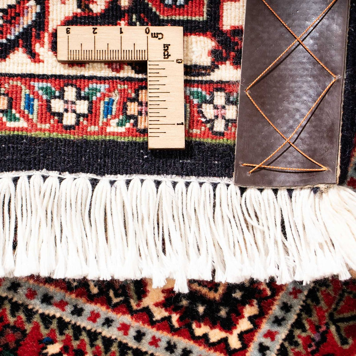 Biegacz Dywan perski - Bijar - 202 x 76 cm - ciemna czerwień