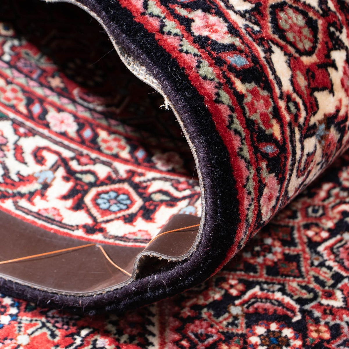 Biegacz Dywan perski - Bijar - 213 x 74 cm - ciemnoniebieski