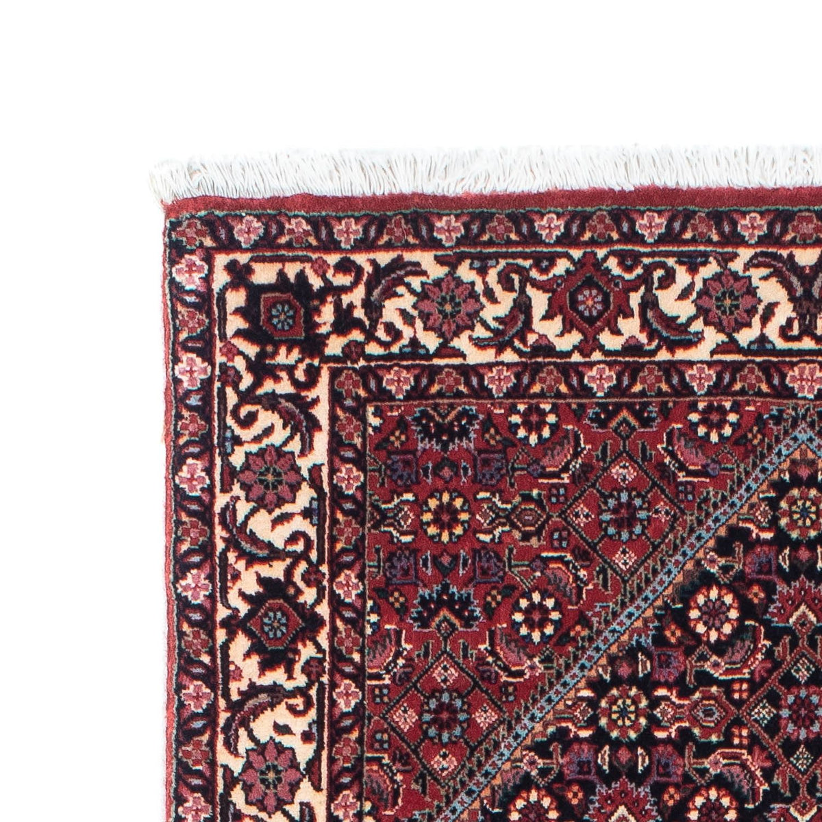 Biegacz Dywan perski - Bijar - 211 x 75 cm - ciemnoniebieski