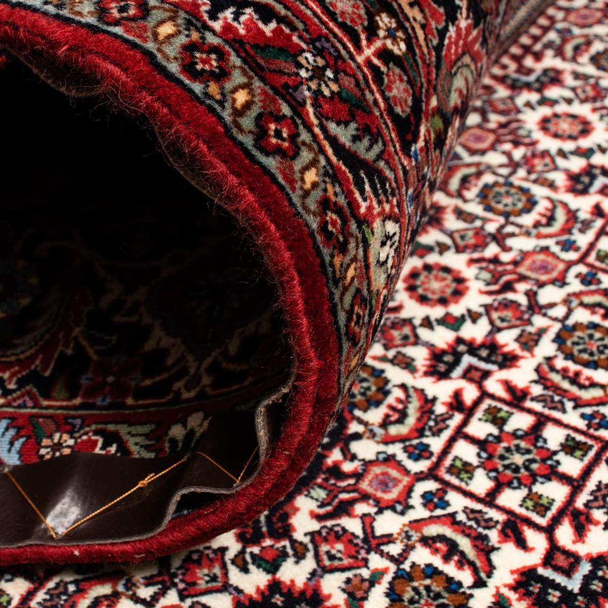 Dywan perski - Bijar - 262 x 205 cm - ciemna czerwień