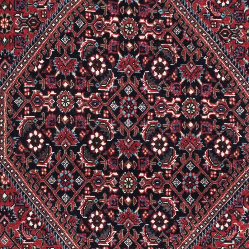 Biegacz Dywan perski - Bijar - 211 x 77 cm - ciemnoniebieski