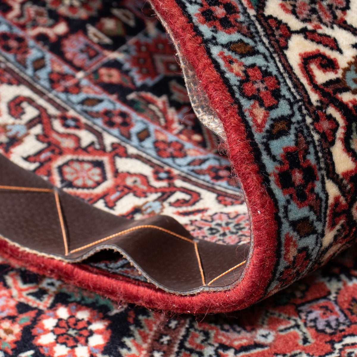 Biegacz Dywan perski - Bijar - 217 x 73 cm - ciemnoniebieski