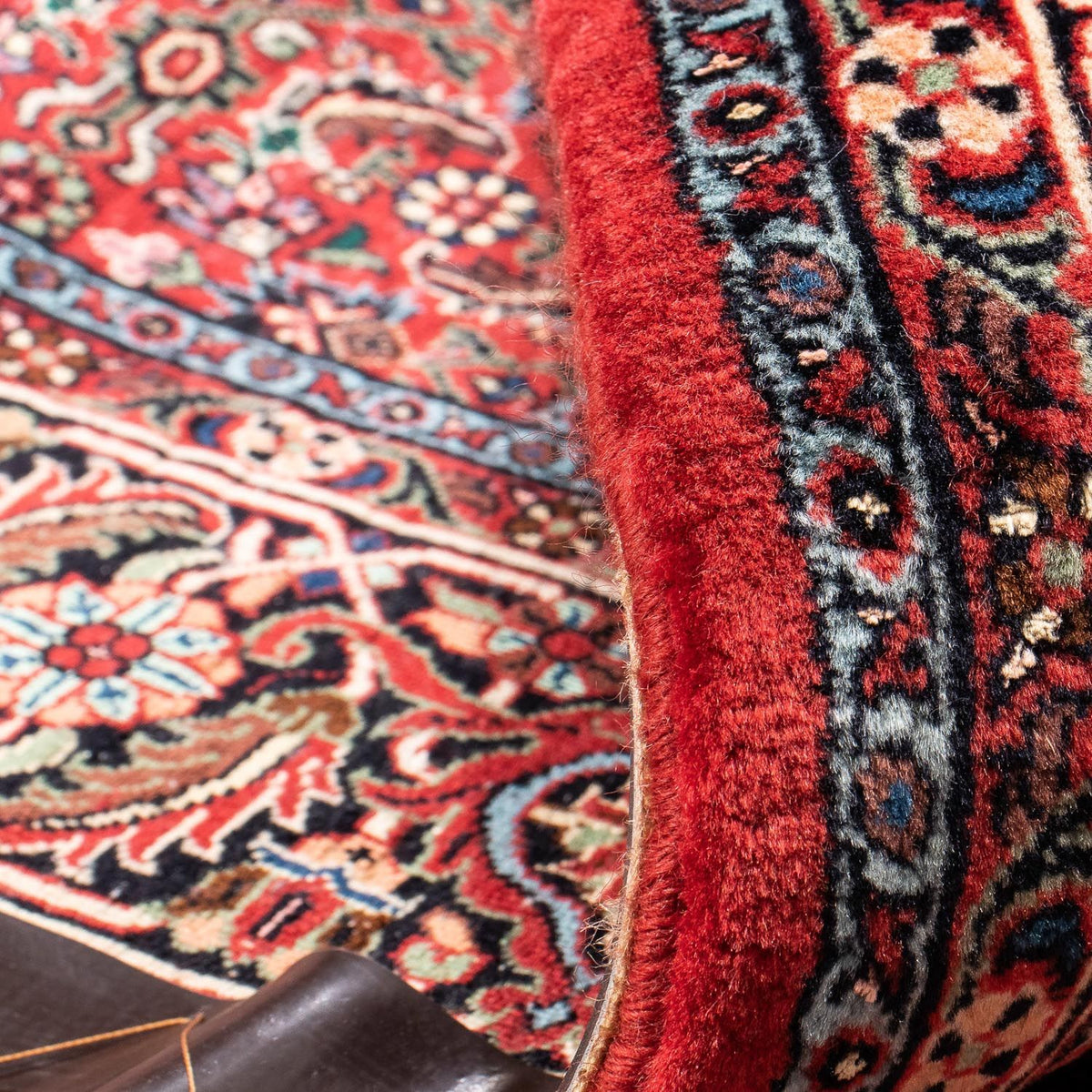 Dywan perski - Bijar - 233 x 166 cm - czerwony