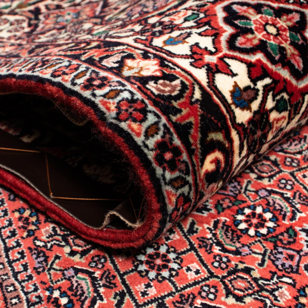 Dywan perski - Bijar - 251 x 202 cm - ciemna czerwień