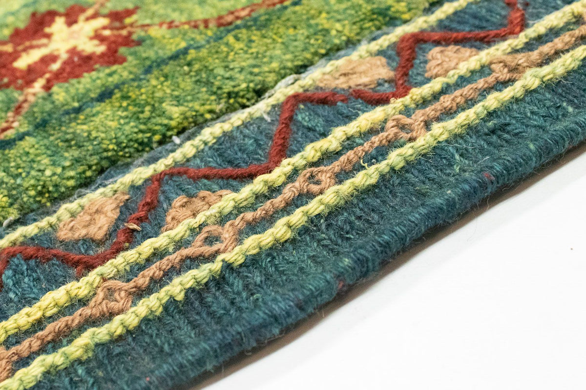 Dywan Kelim - Orientalny - 205 x 147 cm - zielona