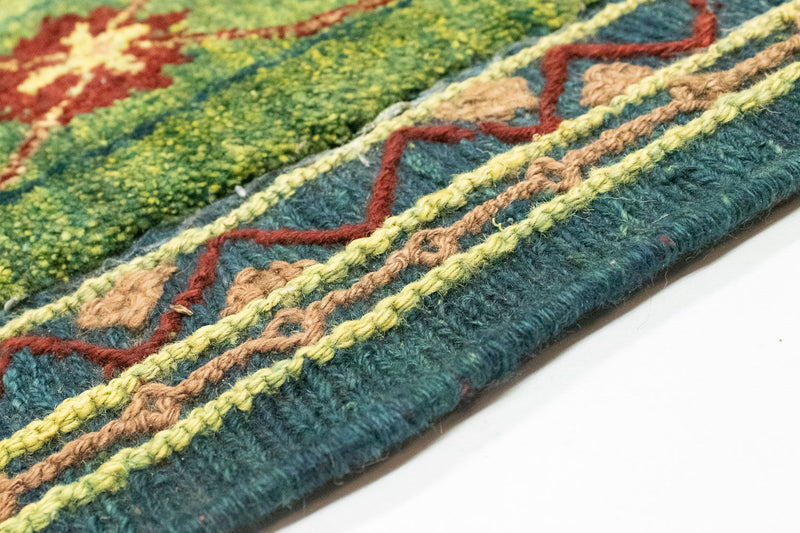 Dywan Kelim - Orientalny - 205 x 147 cm - zielona