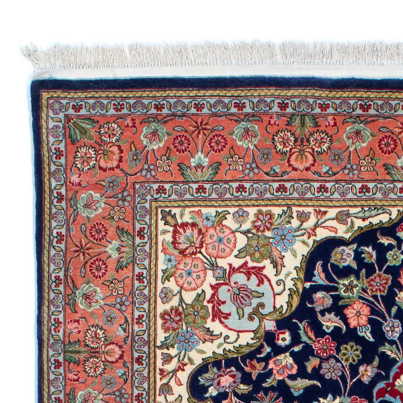 Dywan perski - Ghom - 215 x 139 cm - ciemnoniebieski