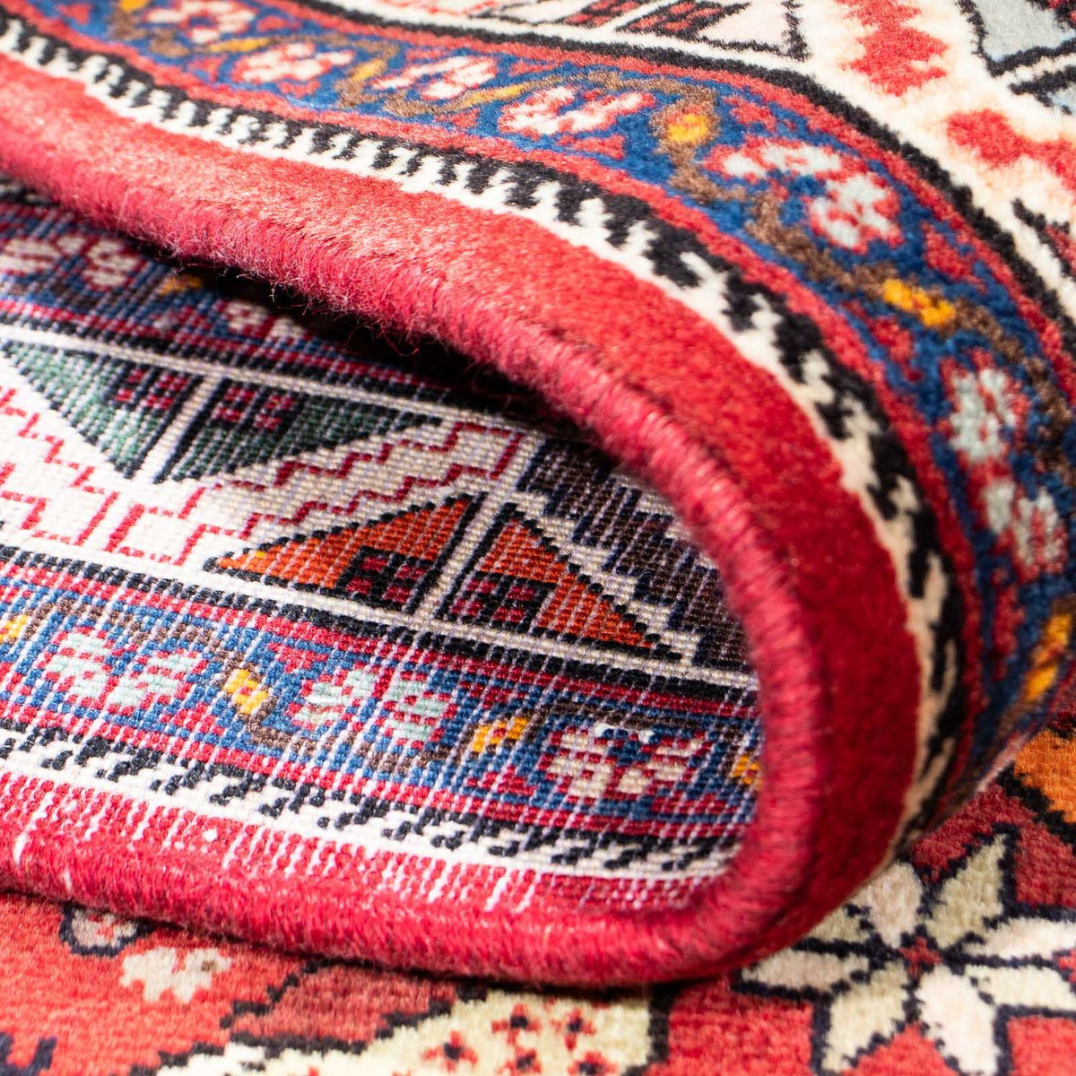 Dywan Gabbeh - Kashkuli perski - 247 x 157 cm - ciemna czerwień