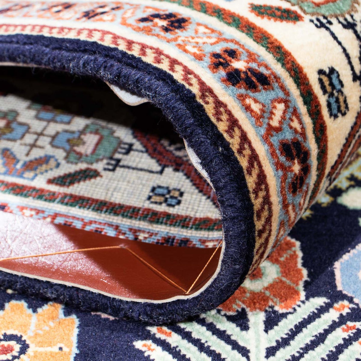 Dywan Gabbeh - Kashkuli perski - 250 x 152 cm - ciemnoniebieski