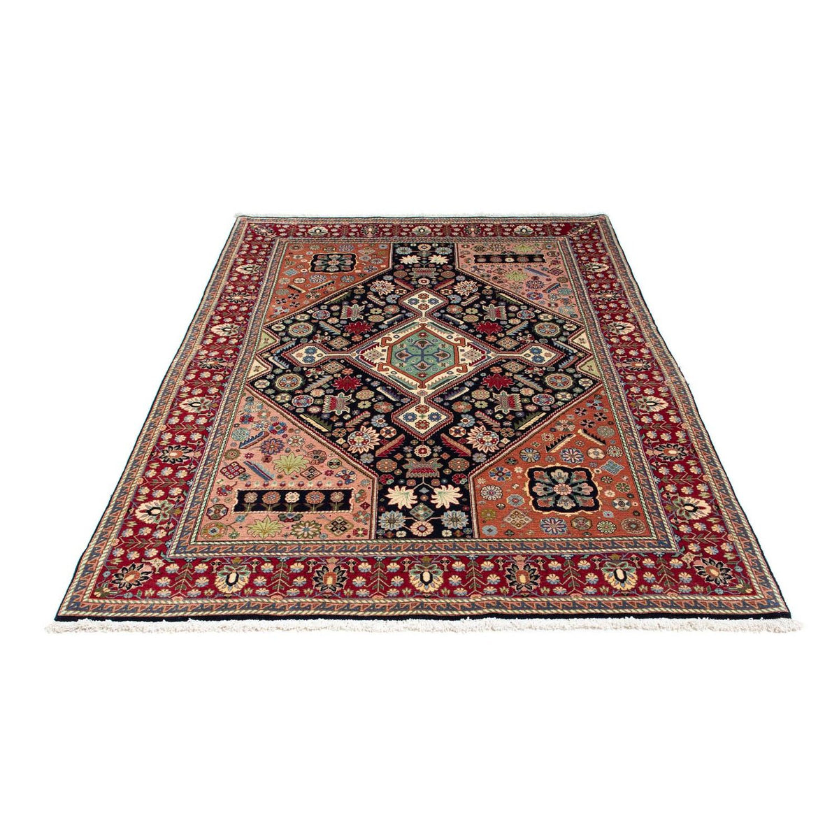 Dywan Gabbeh - Kashkuli perski - 213 x 141 cm - ciemnoniebieski