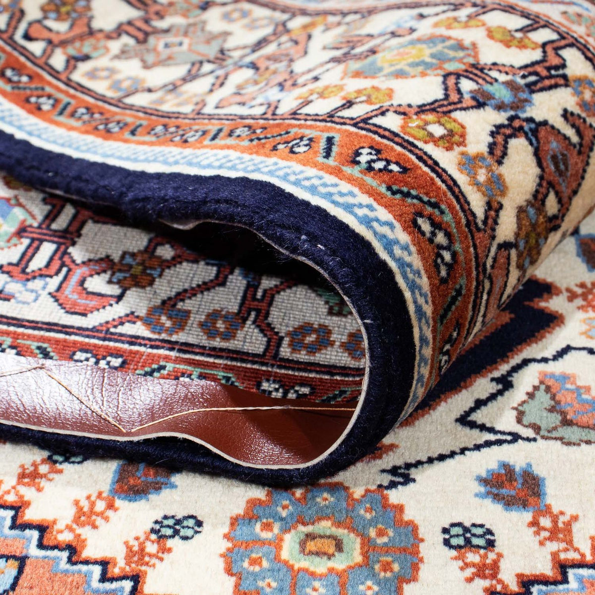 Dywan Gabbeh - Kashkuli perski - 180 x 145 cm - ciemnoniebieski