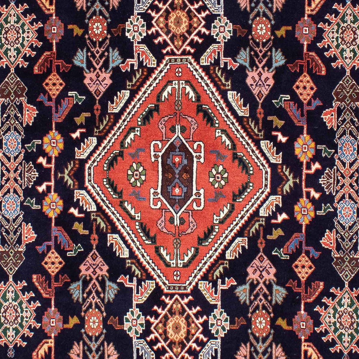 Dywan Gabbeh - Kashkuli perski - 245 x 172 cm - ciemnoniebieski