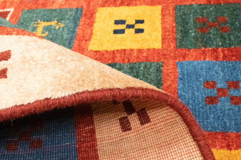 Dywan Gabbeh - Loribaft Perski - 150 x 97 cm - jasna czerwień