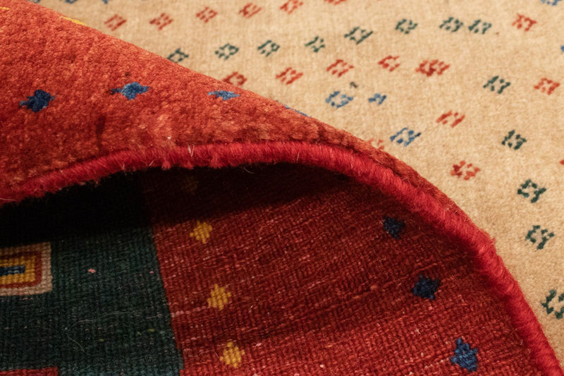 Dywan Gabbeh - Loribaft Perski - 153 x 103 cm - złoto