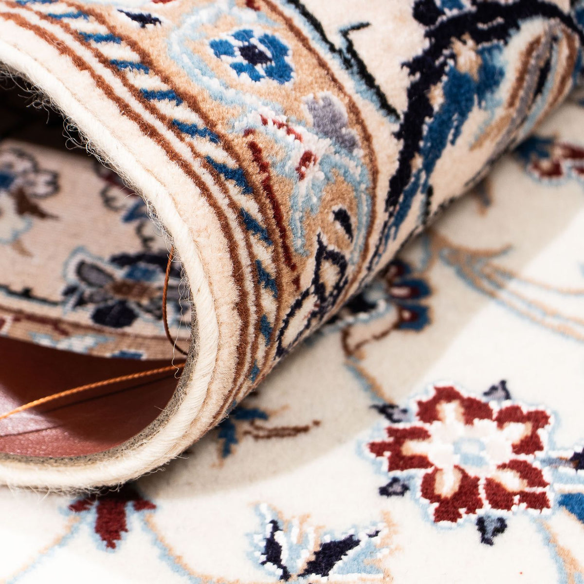 Dywan perski - Nain - Premium - 204 x 129 cm - beżowy