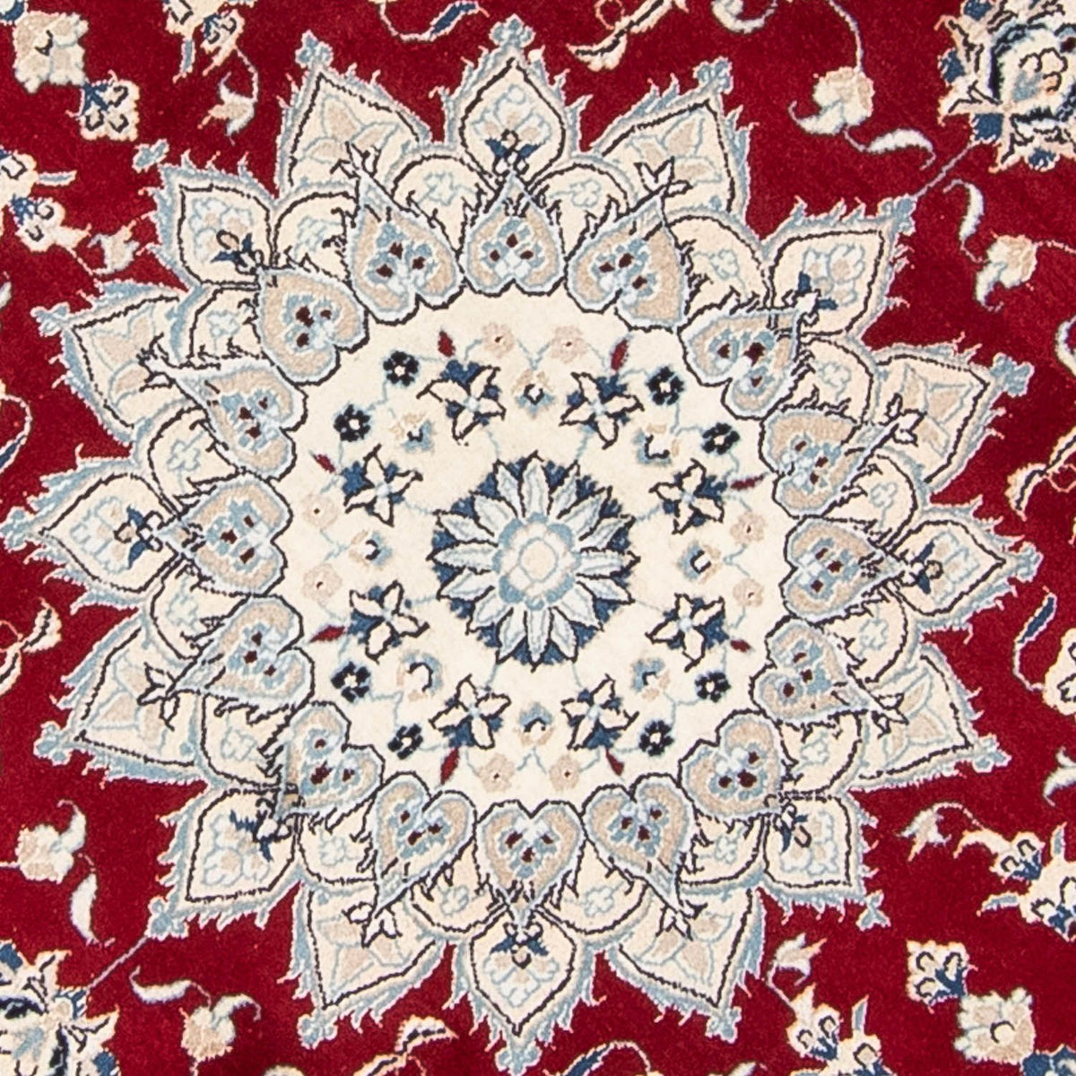 Dywan perski - Nain okrągły  - 245 x 245 cm - ciemna czerwień