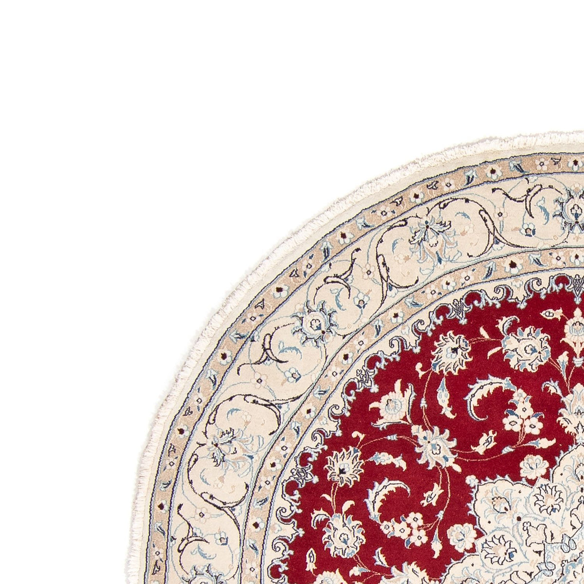 Dywan perski - Nain okrągły  - 250 x 250 cm - czerwony