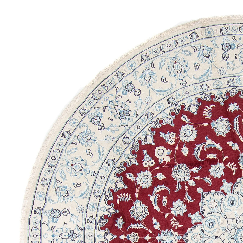 Dywan perski - Nain okrągły  - 290 x 290 cm - ciemna czerwień