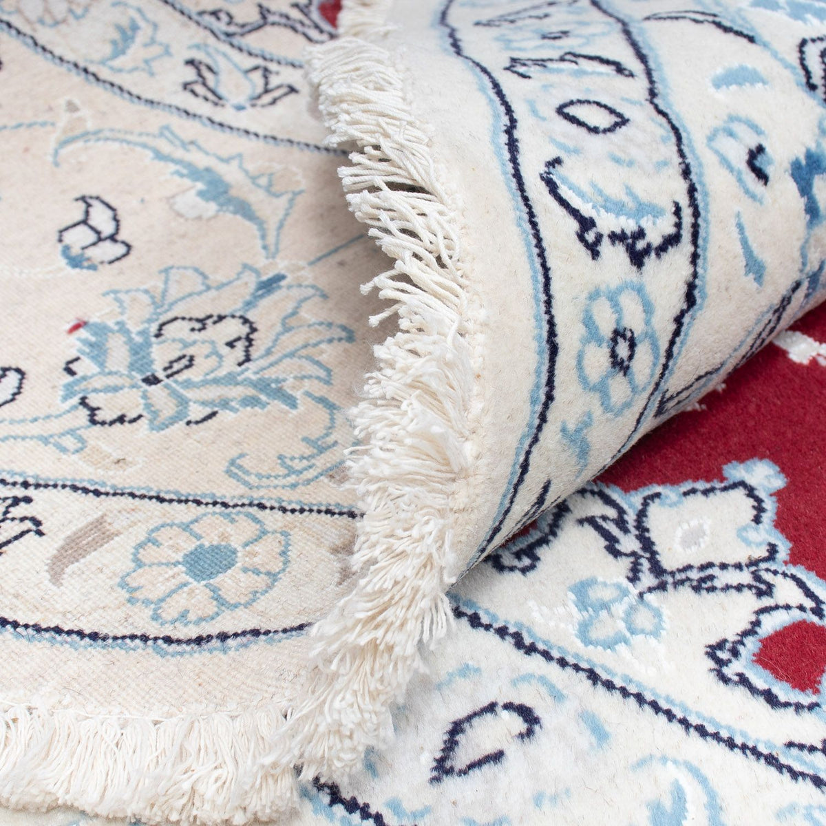 Dywan perski - Nain okrągły  - 290 x 290 cm - ciemna czerwień