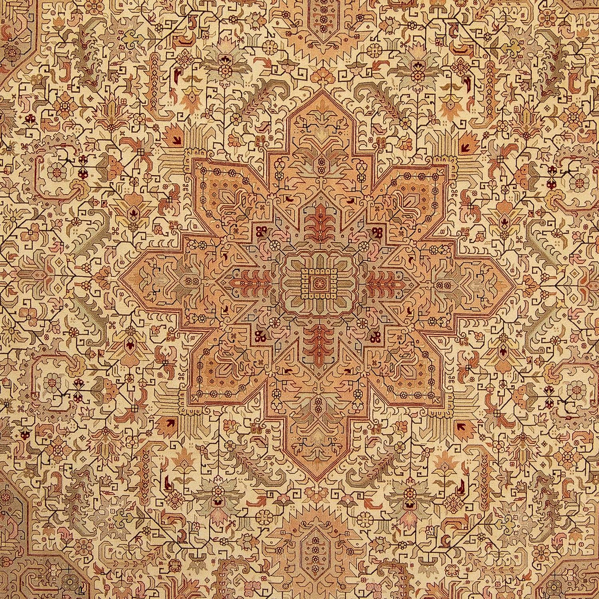 Dywan perski - Tabriz - Królewski - 344 x 251 cm - jasnobrązowy