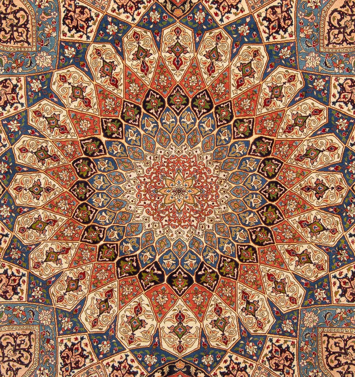 Dywan perski - Tabriz - Królewski - 250 x 207 cm - jasnobrązowy