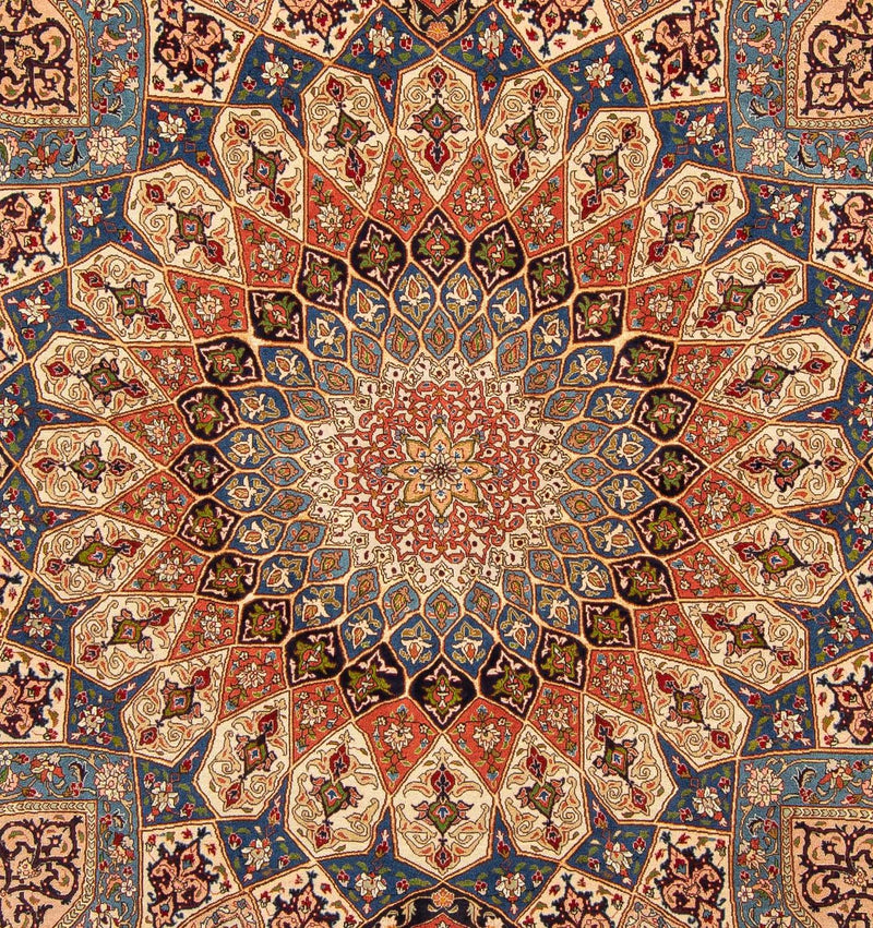 Dywan perski - Tabriz - Królewski - 250 x 207 cm - jasnobrązowy