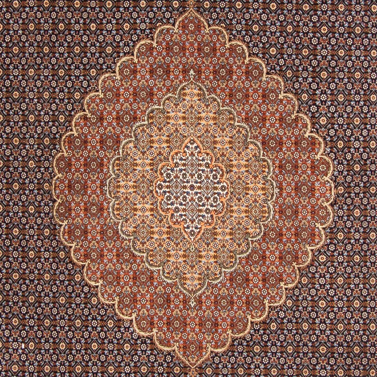 Dywan perski - Tabriz - 297 x 205 cm - ciemnoniebieski