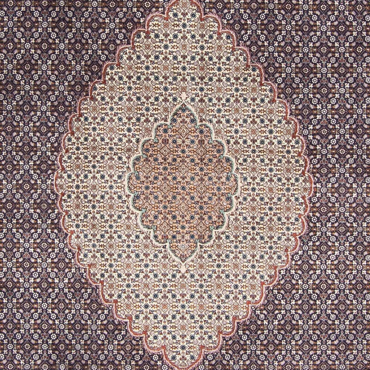 Dywan perski - Tabriz - 303 x 196 cm - ciemnoniebieski