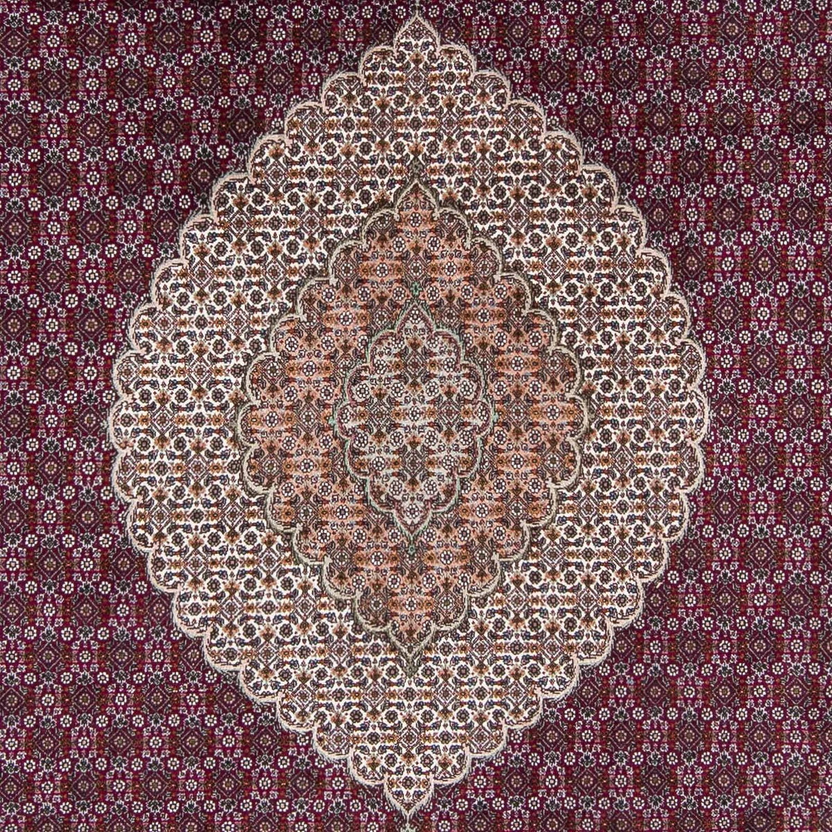 Dywan perski - Tabriz - 303 x 204 cm - ciemna czerwień