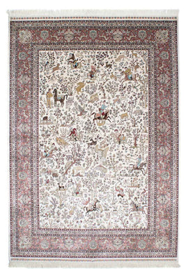 Orientalny dywan - Hereke - 244 x 169 cm - beżowy
