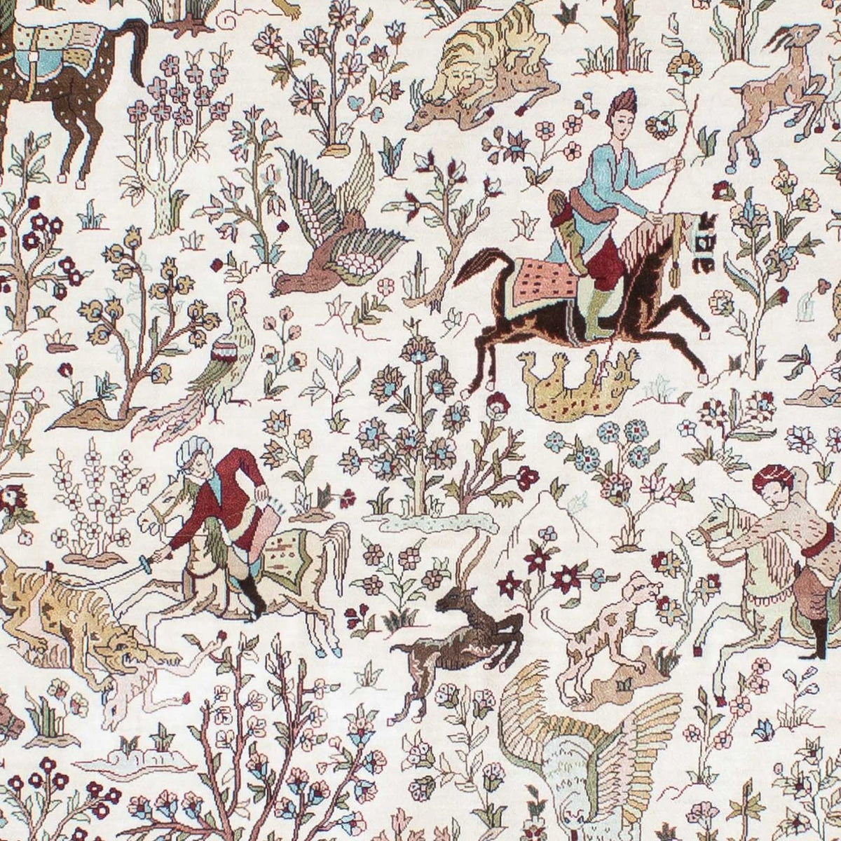 Orientalny dywan - Hereke - 244 x 169 cm - beżowy