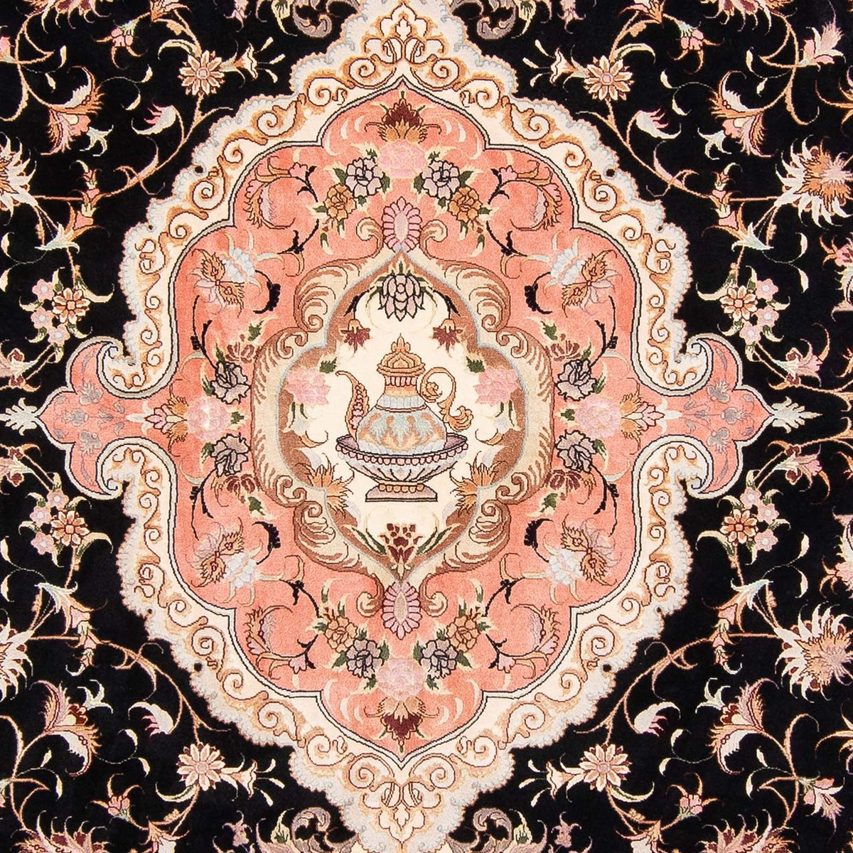 Dywan perski - Tabriz - Królewski - 350 x 250 cm - ciemnoniebieski